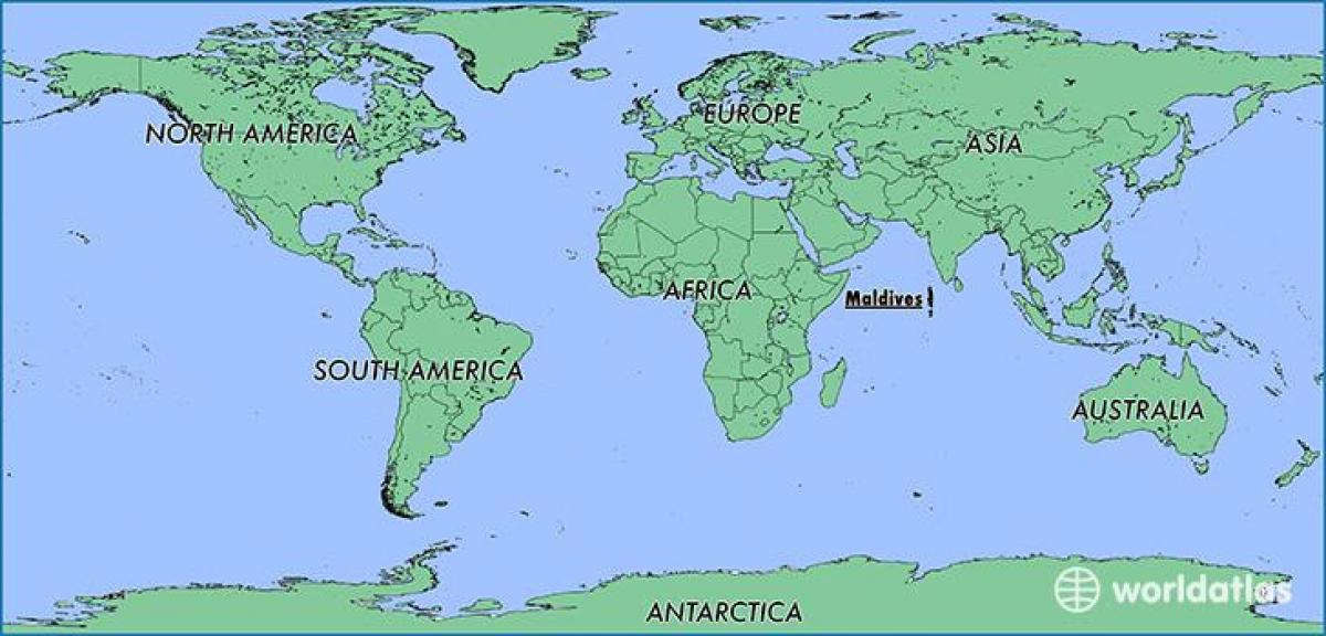 מפת האיים המלדיביים מדינות שכנות