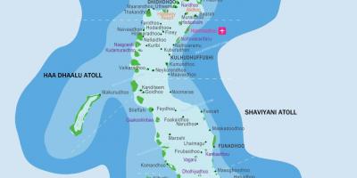 האיים המלדיביים נופש מיקום במפה
