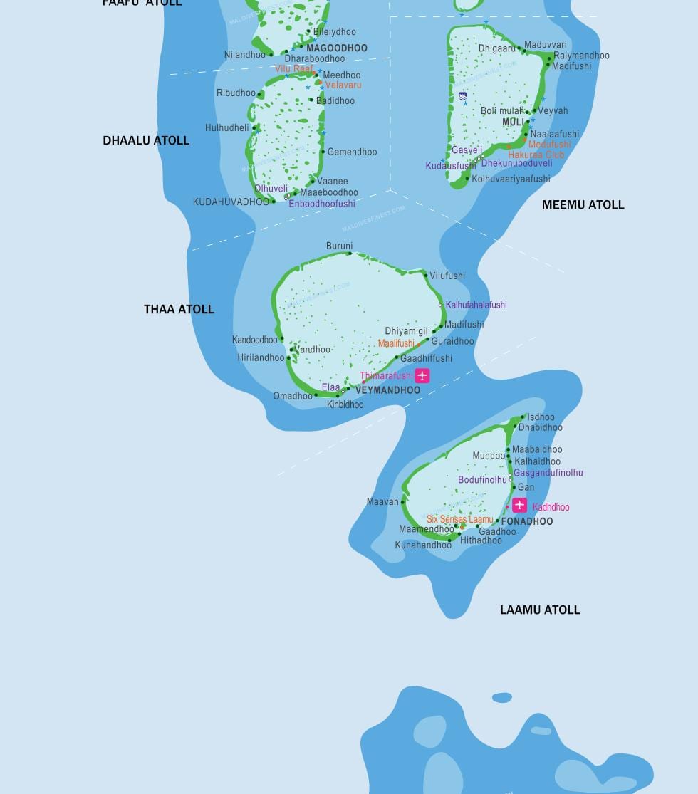 מפה של kandooma maldives