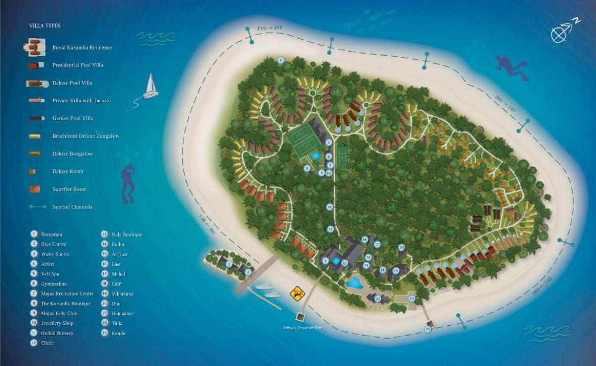 kurumba maldives resort מפה