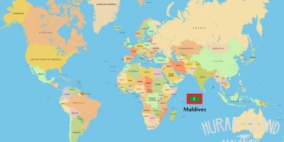 מפה של האיים המלדיביים ב מפת העולם